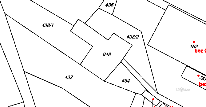Turov 33, Podlesí na parcele st. 60 v KÚ Turov, Katastrální mapa