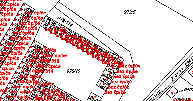Havlíčkův Brod 326 na parcele st. 3569 v KÚ Havlíčkův Brod, Katastrální mapa