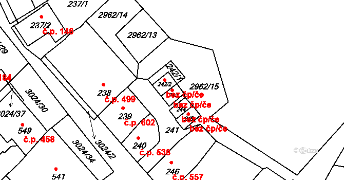 Štramberk 38973090 na parcele st. 243 v KÚ Štramberk, Katastrální mapa