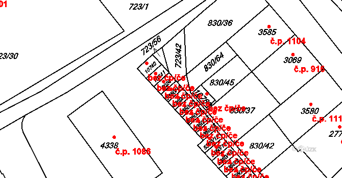 Pardubice 40395090 na parcele st. 5360/14 v KÚ Pardubice, Katastrální mapa