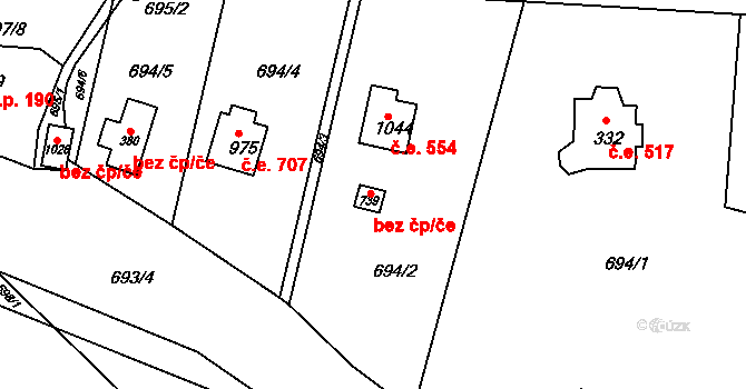 Šťáhlavy 46239090 na parcele st. 739 v KÚ Šťáhlavy, Katastrální mapa