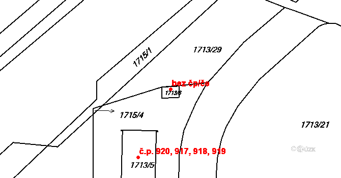 Týniště nad Orlicí 48577090 na parcele st. 1713/6 v KÚ Týniště nad Orlicí, Katastrální mapa