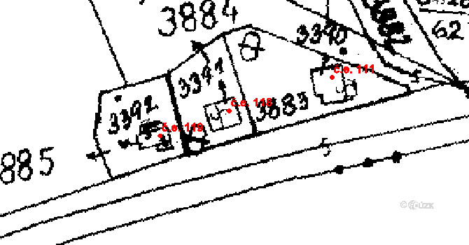 Byšičky 118, Lysá nad Labem na parcele st. 3391 v KÚ Lysá nad Labem, Katastrální mapa