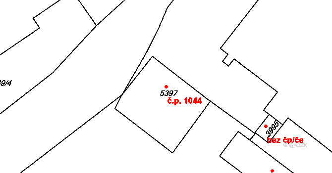 Chrudim II 1044, Chrudim na parcele st. 5397 v KÚ Chrudim, Katastrální mapa