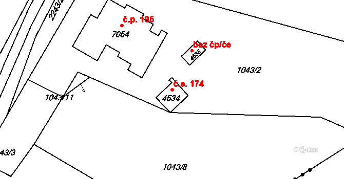 Beroun-Zavadilka 174, Beroun na parcele st. 4534 v KÚ Beroun, Katastrální mapa