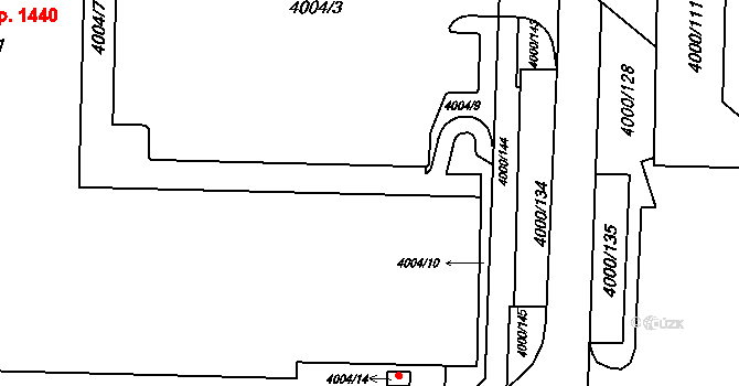 Lutyně 901, Orlová na parcele st. 4004/7 v KÚ Horní Lutyně, Katastrální mapa