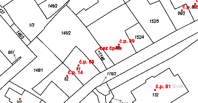 Adamov 38295091 na parcele st. 1146 v KÚ Adamov, Katastrální mapa