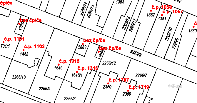 Rakovník 38602091 na parcele st. 1646/2 v KÚ Rakovník, Katastrální mapa