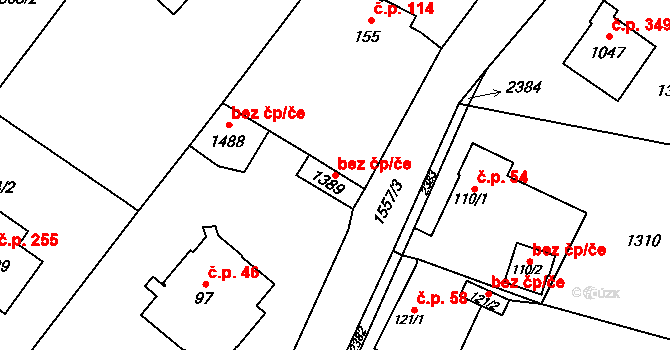 Čerčany 39357091 na parcele st. 1389 v KÚ Čerčany, Katastrální mapa