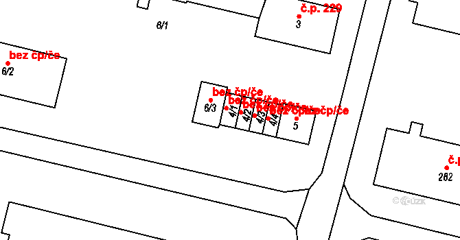 Březová 44344091 na parcele st. 4/1 v KÚ Březová u Sokolova, Katastrální mapa