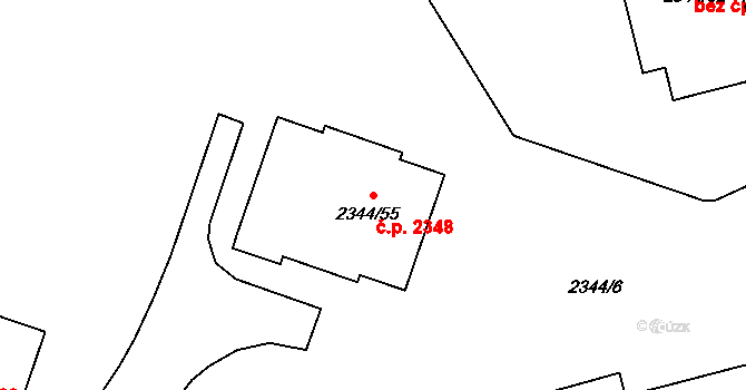 Předměstí 2348, Opava na parcele st. 2344/55 v KÚ Opava-Předměstí, Katastrální mapa