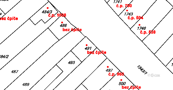 Moravská Nová Ves 47205091 na parcele st. 491 v KÚ Moravská Nová Ves, Katastrální mapa