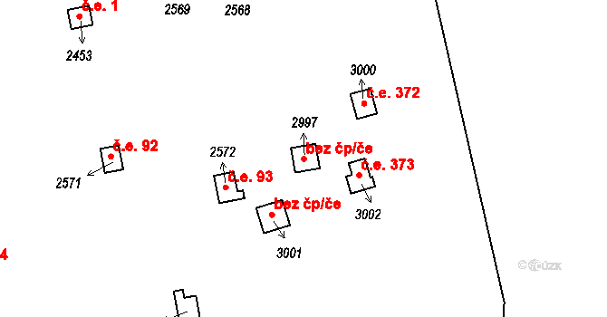 Mariánské Lázně 48047091 na parcele st. 2997 v KÚ Úšovice, Katastrální mapa