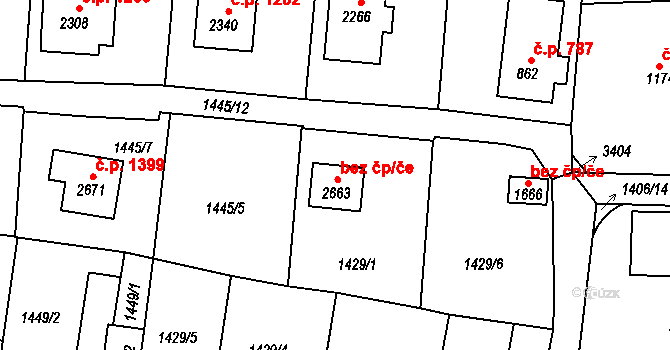 Nejdek 50789091 na parcele st. 2663 v KÚ Nejdek, Katastrální mapa