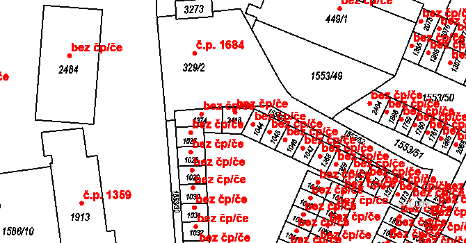 Opava 54327091 na parcele st. 2418 v KÚ Kateřinky u Opavy, Katastrální mapa