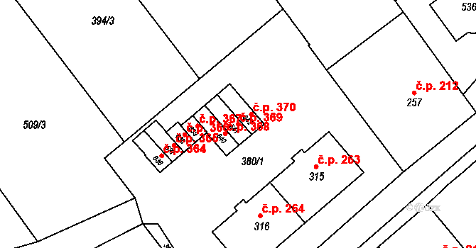 Račice 369, Račice-Pístovice na parcele st. 641 v KÚ Račice, Katastrální mapa