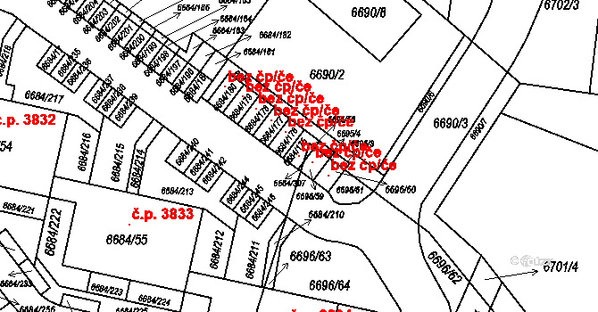 Frýdek-Místek 100177093 na parcele st. 6684/175 v KÚ Frýdek, Katastrální mapa