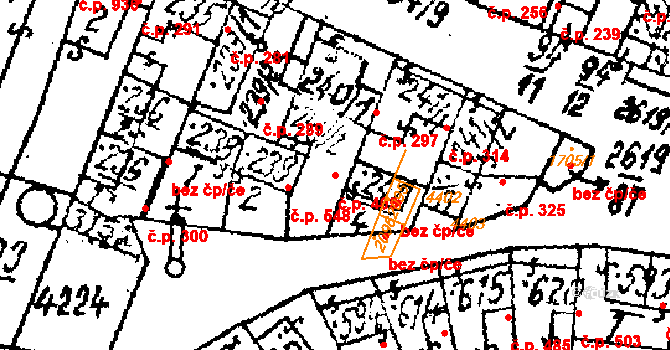 Lanžhot 405 na parcele st. 240/2 v KÚ Lanžhot, Katastrální mapa