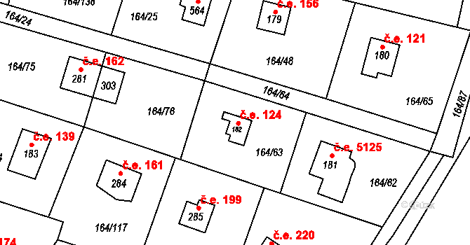 Doubravčice 5124, Katastrální mapa