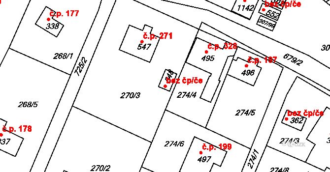 Štěchovice 39608093 na parcele st. 548 v KÚ Štěchovice u Prahy, Katastrální mapa