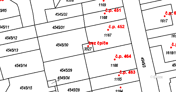 Polička 41638093 na parcele st. 3527 v KÚ Polička, Katastrální mapa