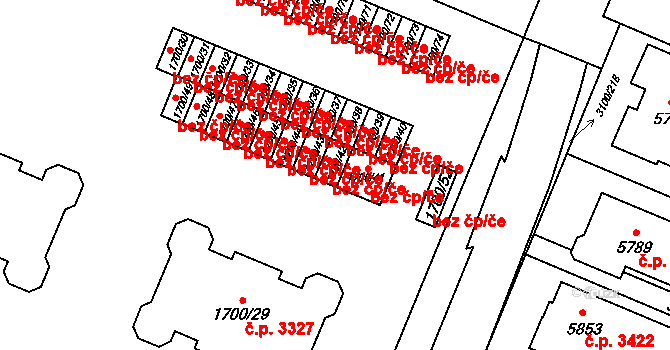 Břeclav 42564093 na parcele st. 1700/42 v KÚ Břeclav, Katastrální mapa