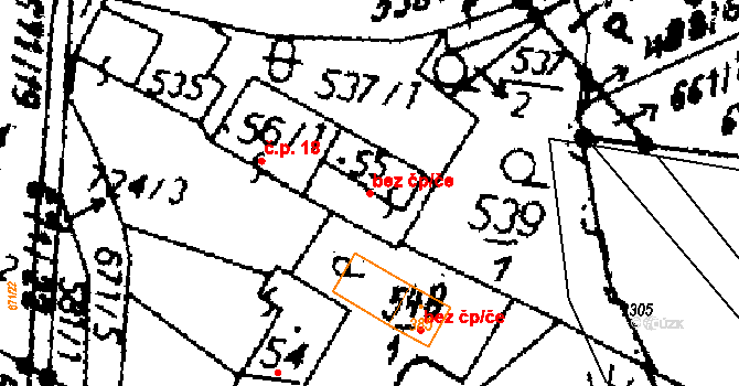 Dlouhoňovice 45515093 na parcele st. 55 v KÚ Dlouhoňovice, Katastrální mapa