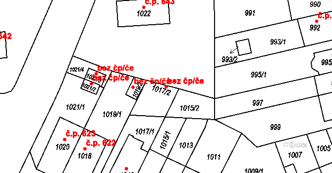 Plzeň 46464093 na parcele st. 1017/2 v KÚ Skvrňany, Katastrální mapa