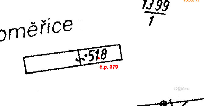 Jablonné v Podještědí 379 na parcele st. 518 v KÚ Jablonné v Podještědí, Katastrální mapa