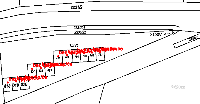 Králíky 39437094 na parcele st. 781 v KÚ Králíky, Katastrální mapa