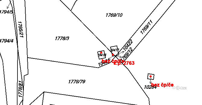 Pardubice 41959094 na parcele st. 10416 v KÚ Pardubice, Katastrální mapa