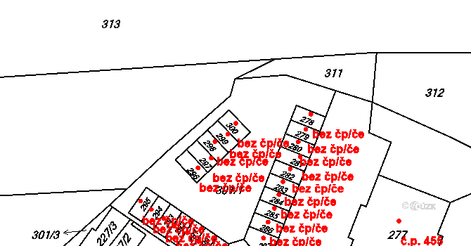 Postřelmov 44939094 na parcele st. 300 v KÚ Postřelmov, Katastrální mapa