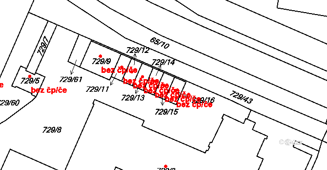 Teplice 45147094 na parcele st. 729/15 v KÚ Teplice-Řetenice, Katastrální mapa
