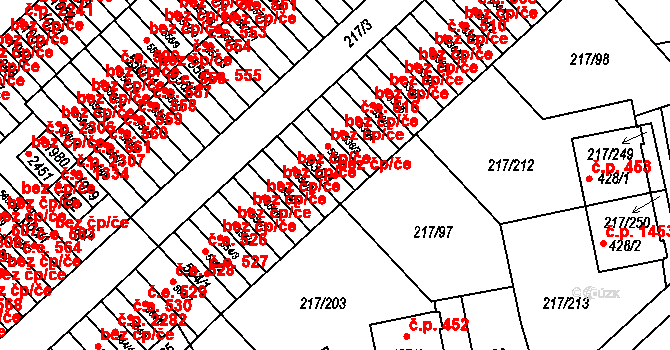 Sezimovo Ústí 49192094 na parcele st. 536/1 v KÚ Sezimovo Ústí, Katastrální mapa