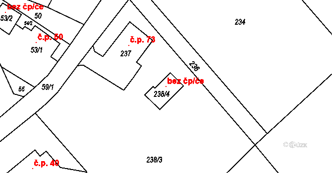 Troubelice 96433094 na parcele st. 238/4 v KÚ Pískov, Katastrální mapa