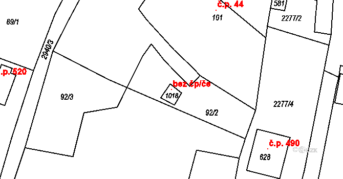 Černilov 115967095 na parcele st. 1018 v KÚ Černilov, Katastrální mapa