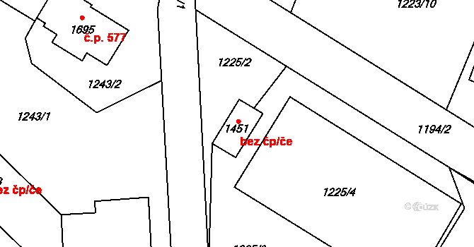 Čerčany 225, Katastrální mapa