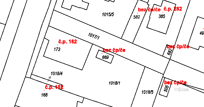 Čimelice 146030095 na parcele st. 669 v KÚ Čimelice, Katastrální mapa