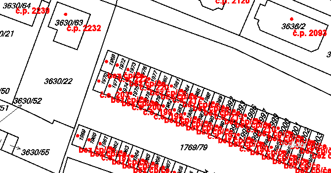 Tachov 217 na parcele st. 1981 v KÚ Tachov, Katastrální mapa