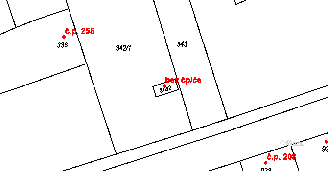 Libušín 42164095 na parcele st. 342/2 v KÚ Libušín, Katastrální mapa