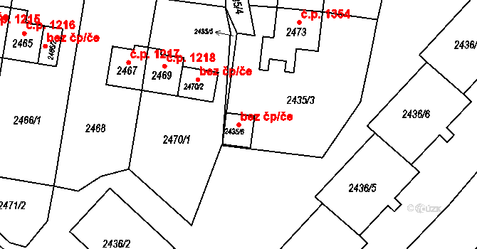 Sokolov 42957095 na parcele st. 2435/6 v KÚ Sokolov, Katastrální mapa