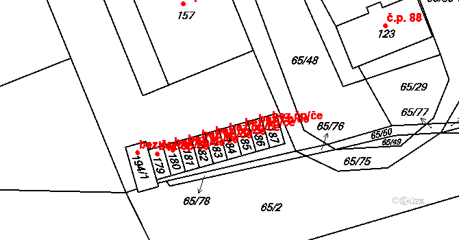 Chříč 46527095 na parcele st. 186 v KÚ Chříč, Katastrální mapa
