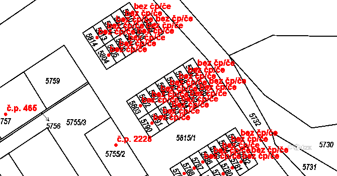 Žďár nad Sázavou 47204095 na parcele st. 5800 v KÚ Město Žďár, Katastrální mapa