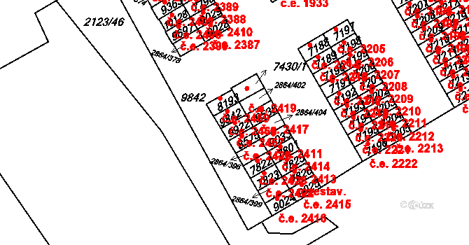 Hodonín 2467 na parcele st. 9922 v KÚ Hodonín, Katastrální mapa