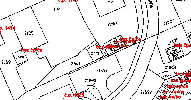 Nový Jičín 115657096 na parcele st. 2113 v KÚ Nový Jičín-Dolní Předměstí, Katastrální mapa