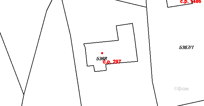 Bystřice 297 na parcele st. 5368 v KÚ Bystřice nad Olší, Katastrální mapa