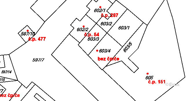 Kutná Hora 38262096 na parcele st. 603/4 v KÚ Sedlec u Kutné Hory, Katastrální mapa