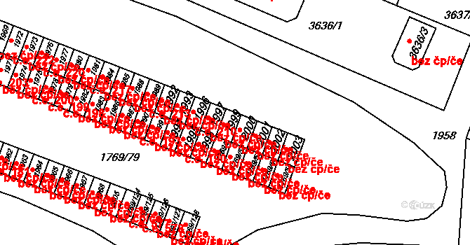 Tachov 38308096 na parcele st. 2000 v KÚ Tachov, Katastrální mapa