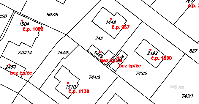 Neratovice 43023096 na parcele st. 1449 v KÚ Neratovice, Katastrální mapa