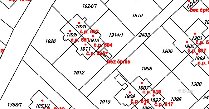 Praha 46825096 na parcele st. 1914/2 v KÚ Suchdol, Katastrální mapa